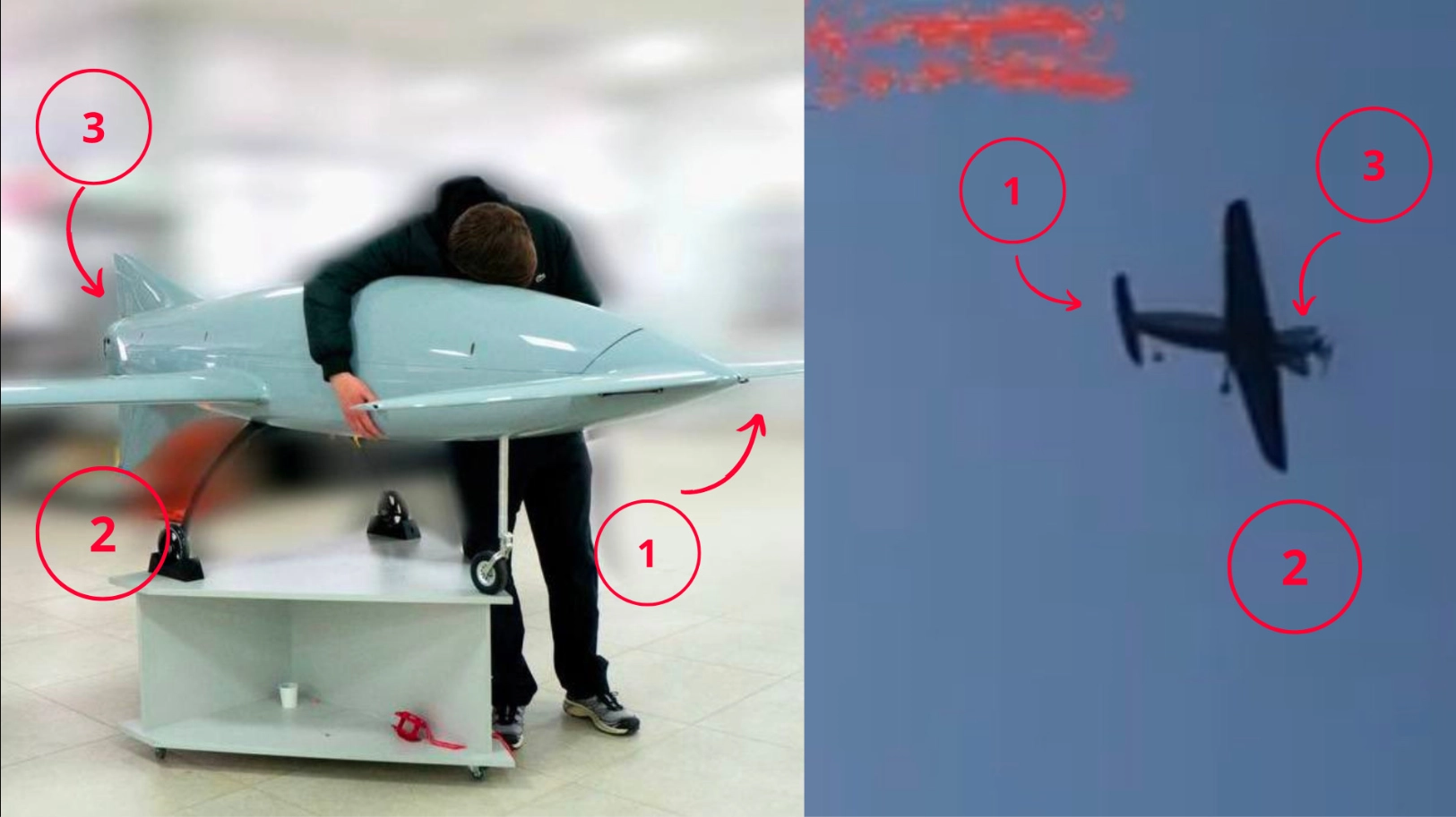 A Beaver drone on the ground and in the air