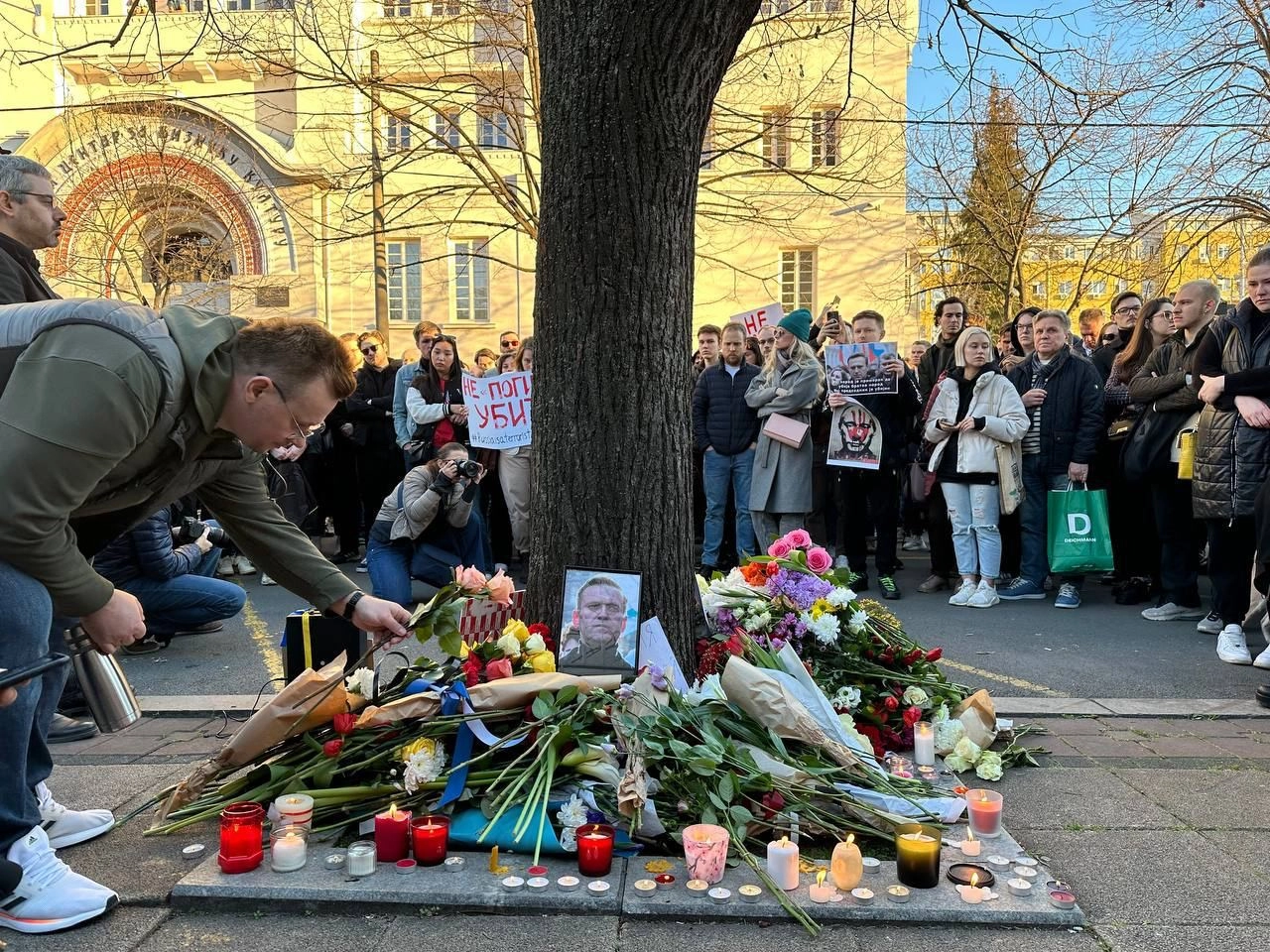 Memorial to Alexei Navalny in Belgrade, Serbia