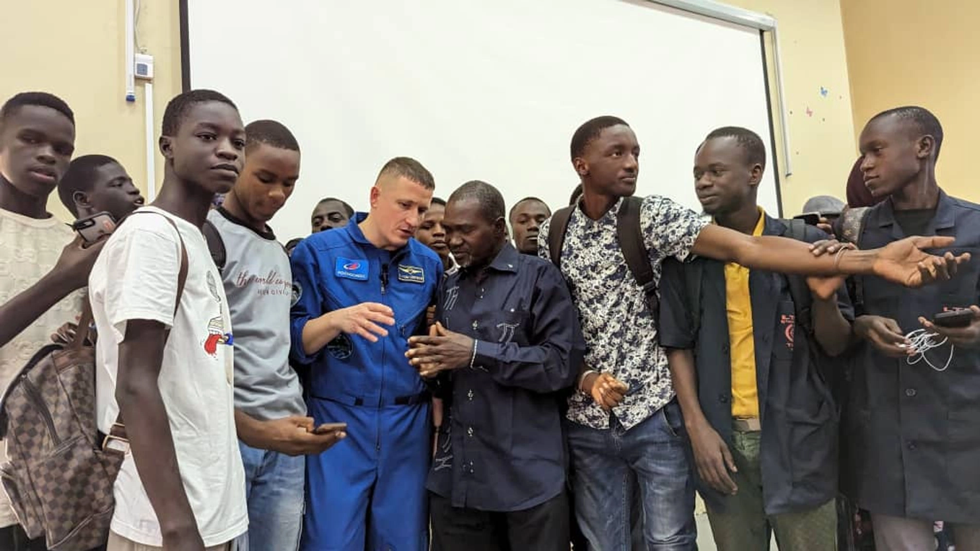 Cosmonaut Sergei Kud-Sverchkov in Senegal
