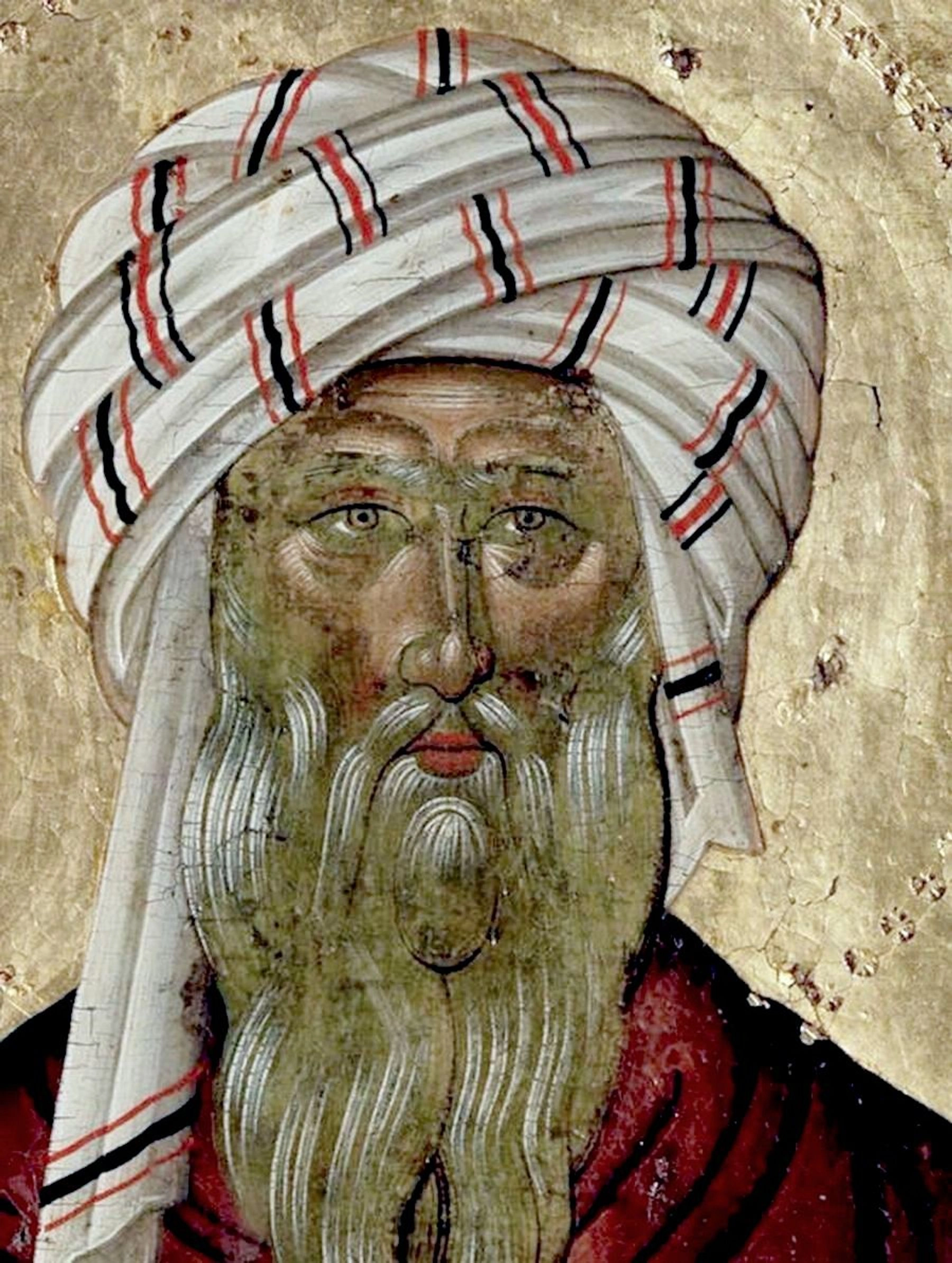 St. John Damascene. Fragment of an icon. Greece, circa 1500