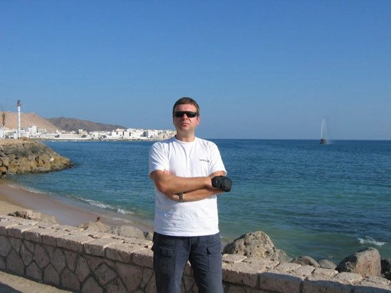 Ruslan Markov on the waterfront in Mukalla, Yemen