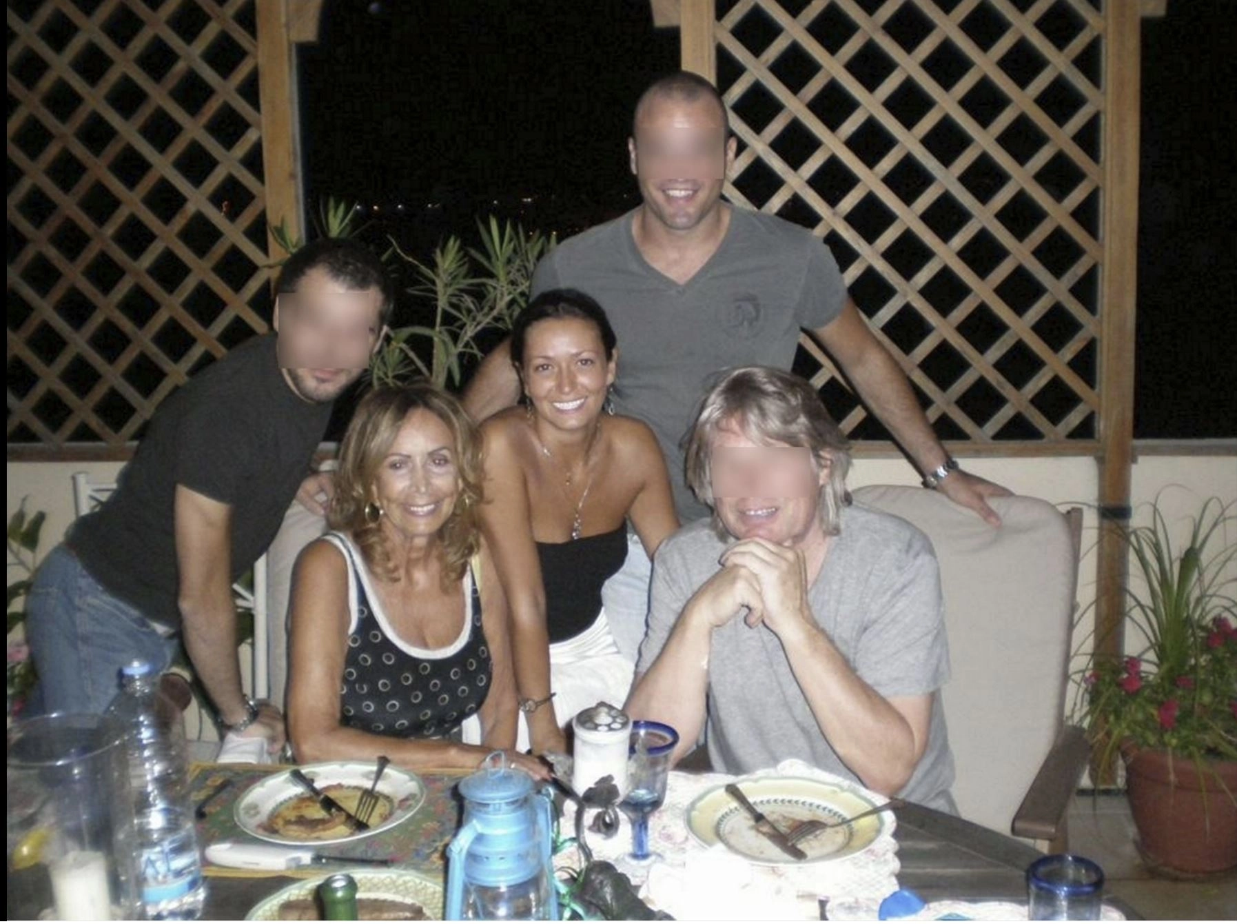 “Maria Adela” (center) with friends on the terrace of Marcelle D'Argie Smith's (second from left) apartment in Malta on Sept. 1, 2010  Photo courtesy of Marcelle D'Argie Smith