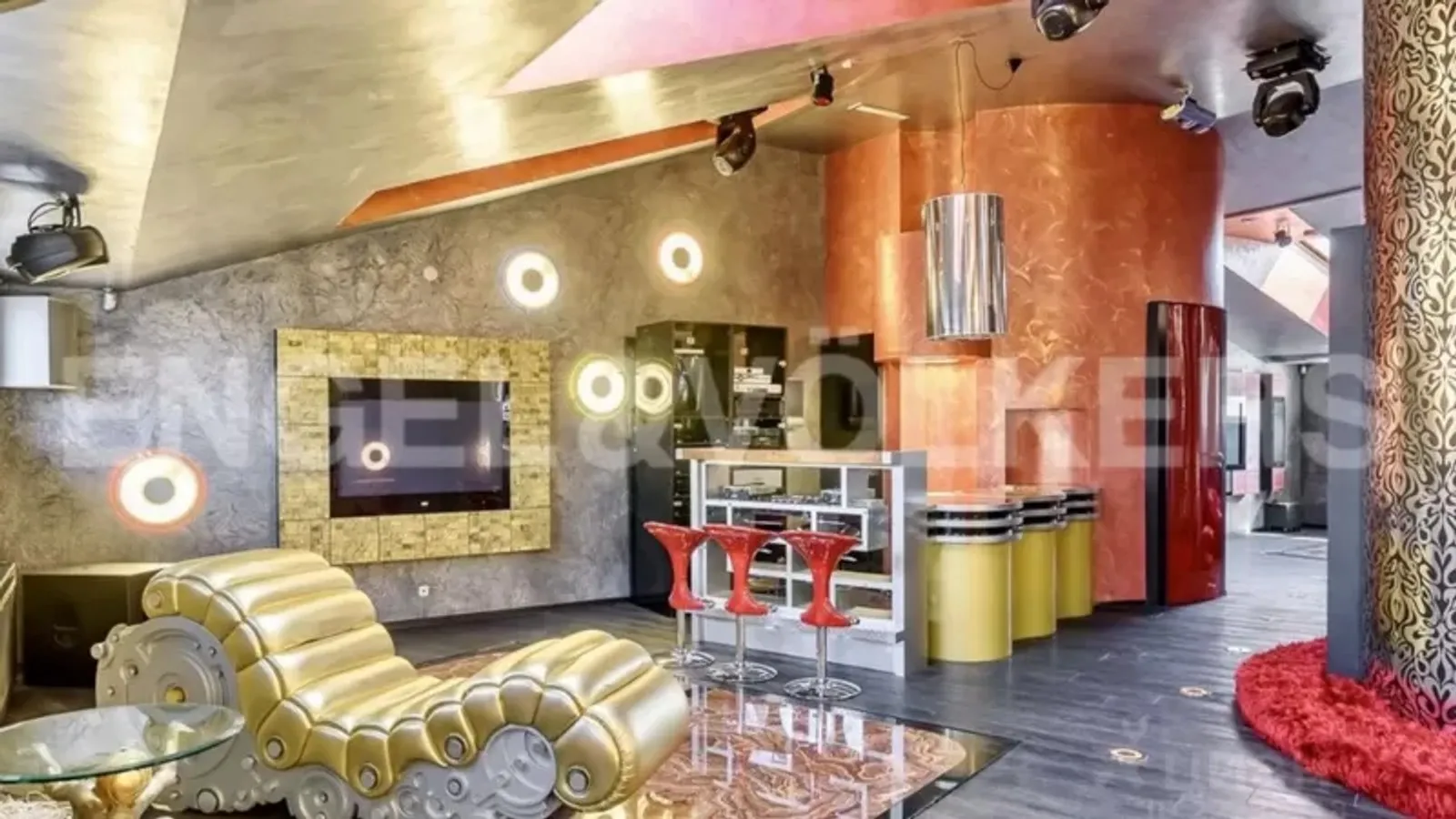 Caterpillar-shaped chair, ceiling cocoons: Putin's mistress posts photos of her apartment