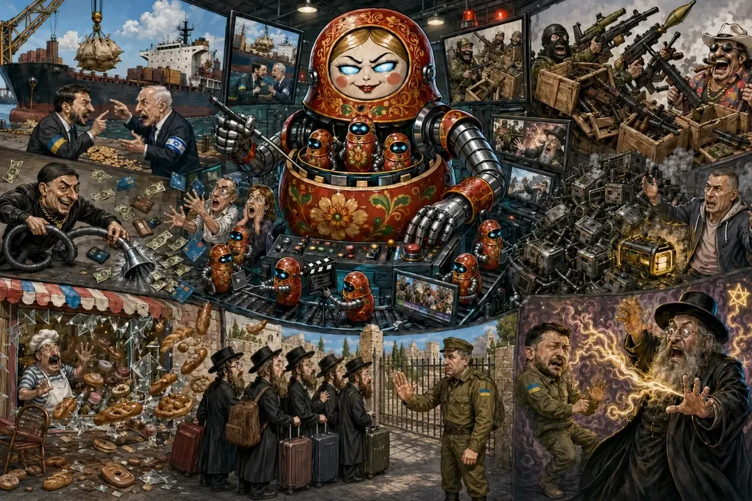 Matryoshka bot network launches disinfo about Ukraine-Israel grain dispute, alleging attacks on Jewish bakeries and a rabbi cursing Zelensky