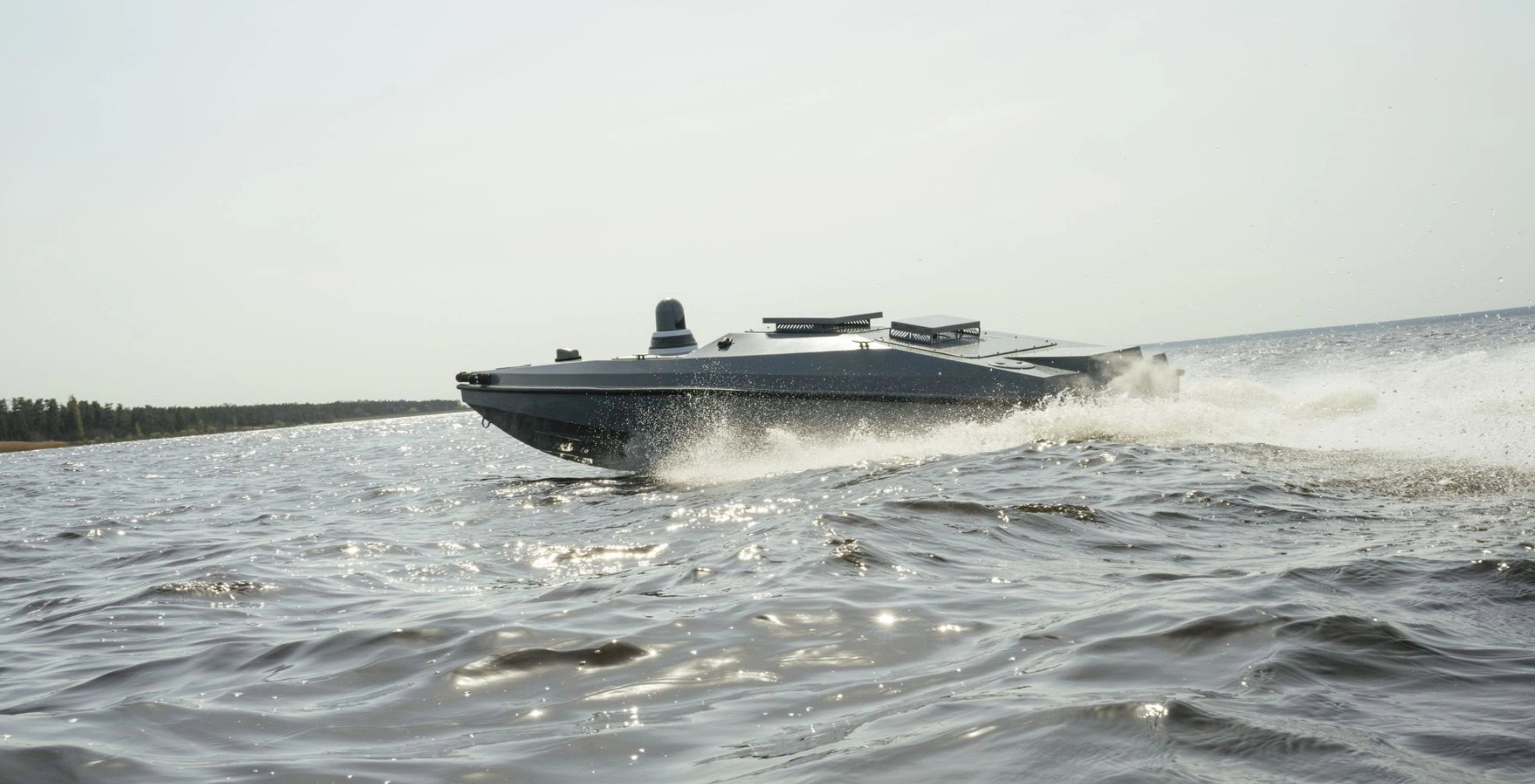 Test run of a Ukrainian maritime drone Emanuele Satolli.