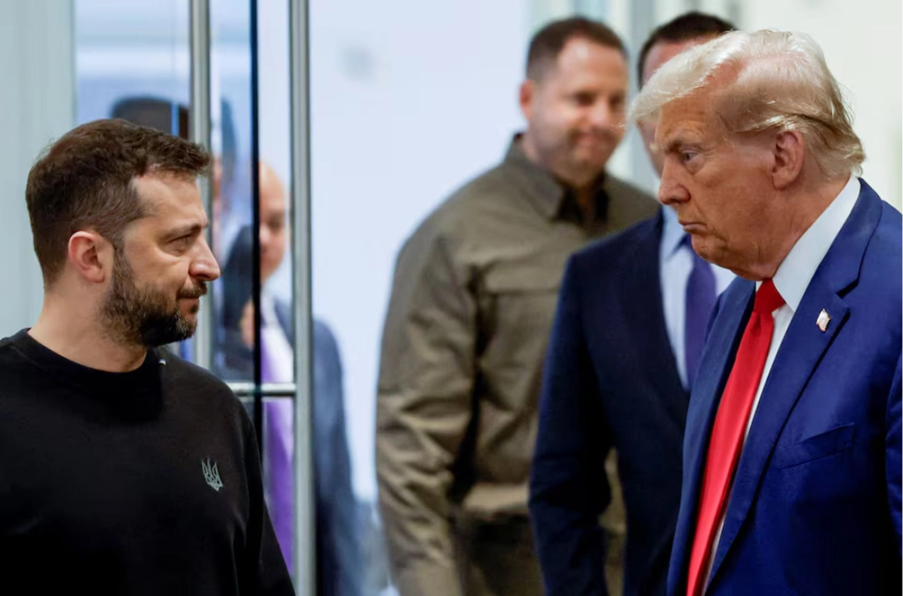 Volodymyr Zelensky and Donald Trump