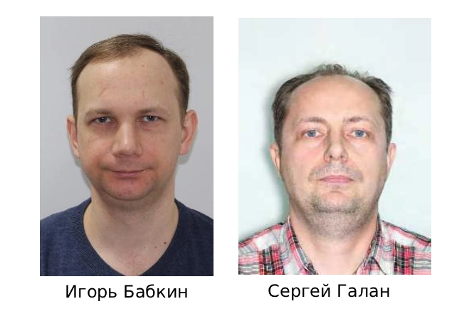 Igor Babkin (left) and Sergey Galan (right)