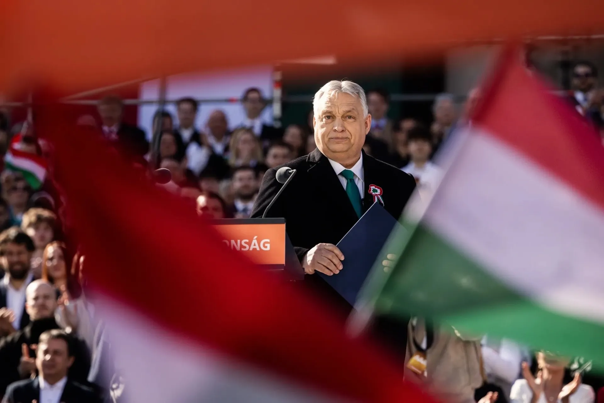 Viktor Orbán at a Fidesz campaign rally in March 2026